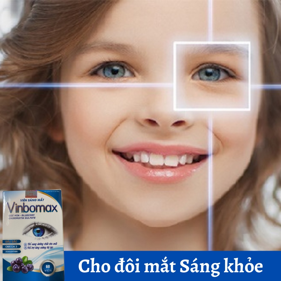 Viên sáng mắt Vinbomax bổ mắt, sáng mắt, ngăn ngừa quá trình lão hóa mắt NT045
