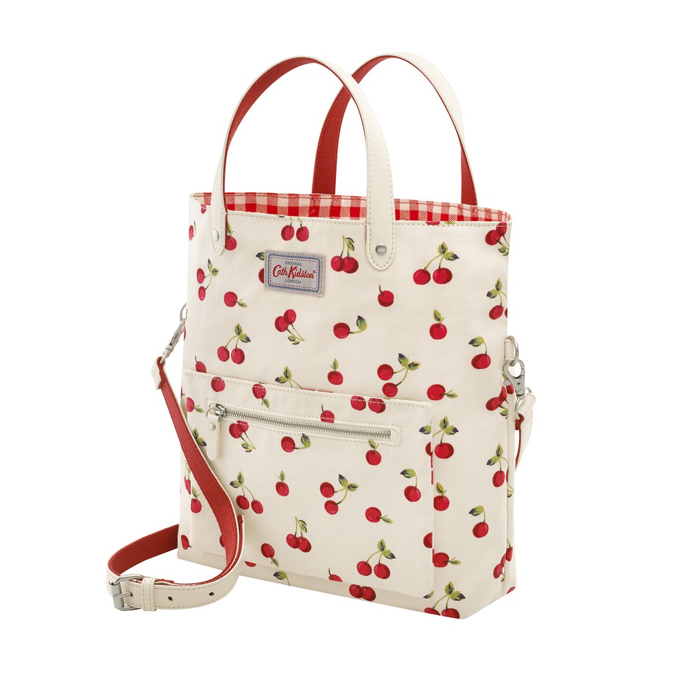 Cath Kidston -  Túi đeo chéo hai mặt Reversible CrossBody Cherries - 1001969 - Ivory