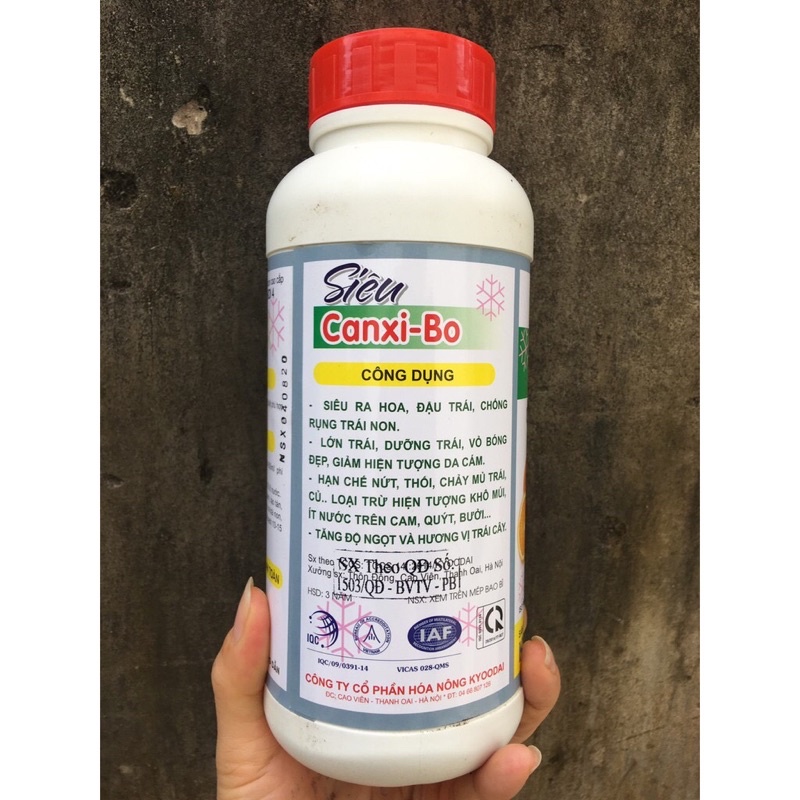 Phân bón lá Canxi Bo 1Lit- Chống rụng trái non, nứt quả , xì mủ quả