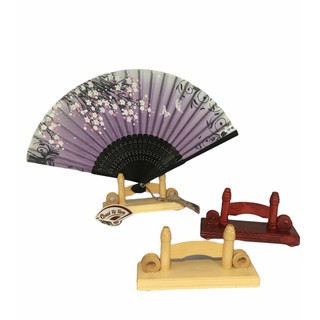 Giá đỡ quạt giấy, quạt vải, quạt cổ trang để bàn bằng gỗ