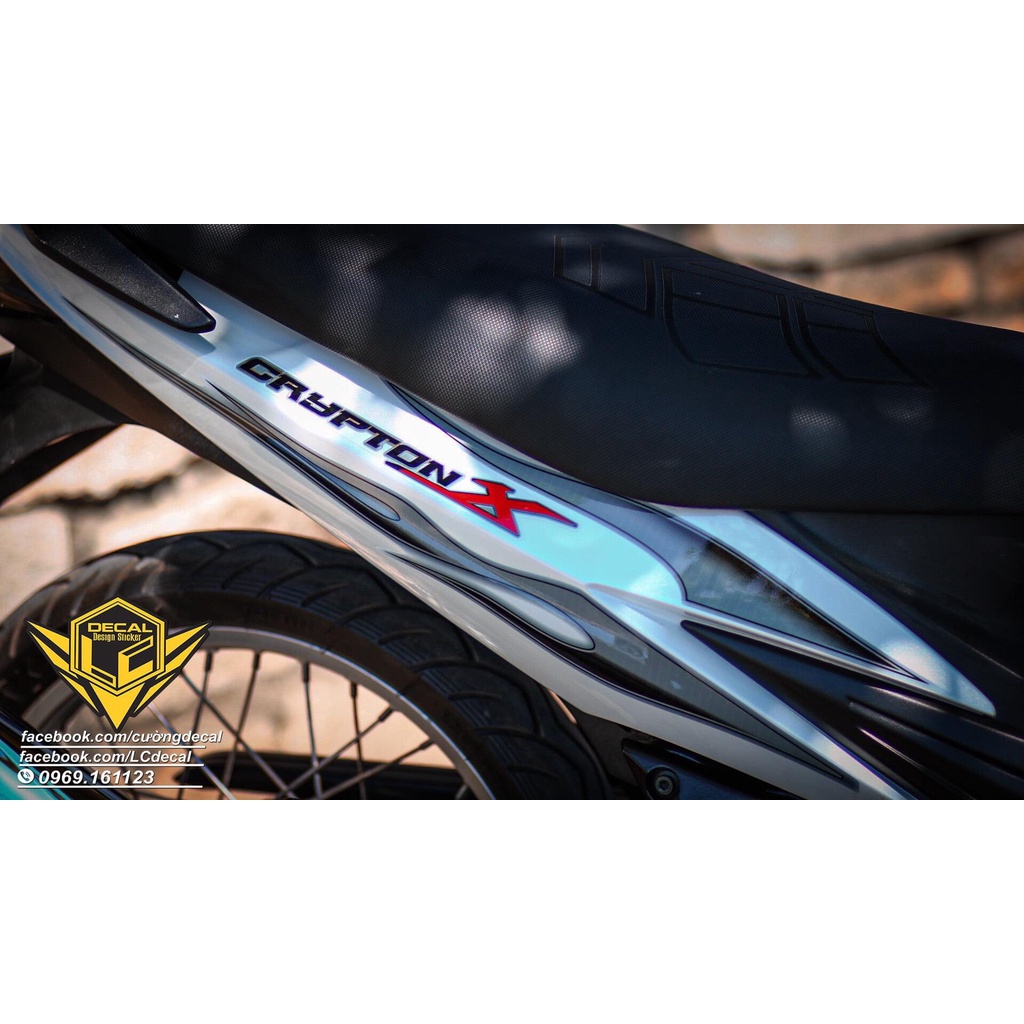 Tem rời exciter 2010 trắng lửa xám đen