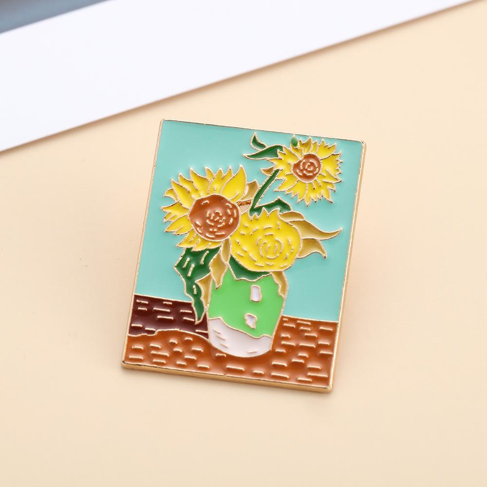 Ghim Cài Áo Hình Tranh Van Gogh Độc Đáo