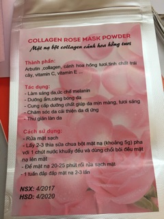 Mặt nạ collagen cánh hoa hồng