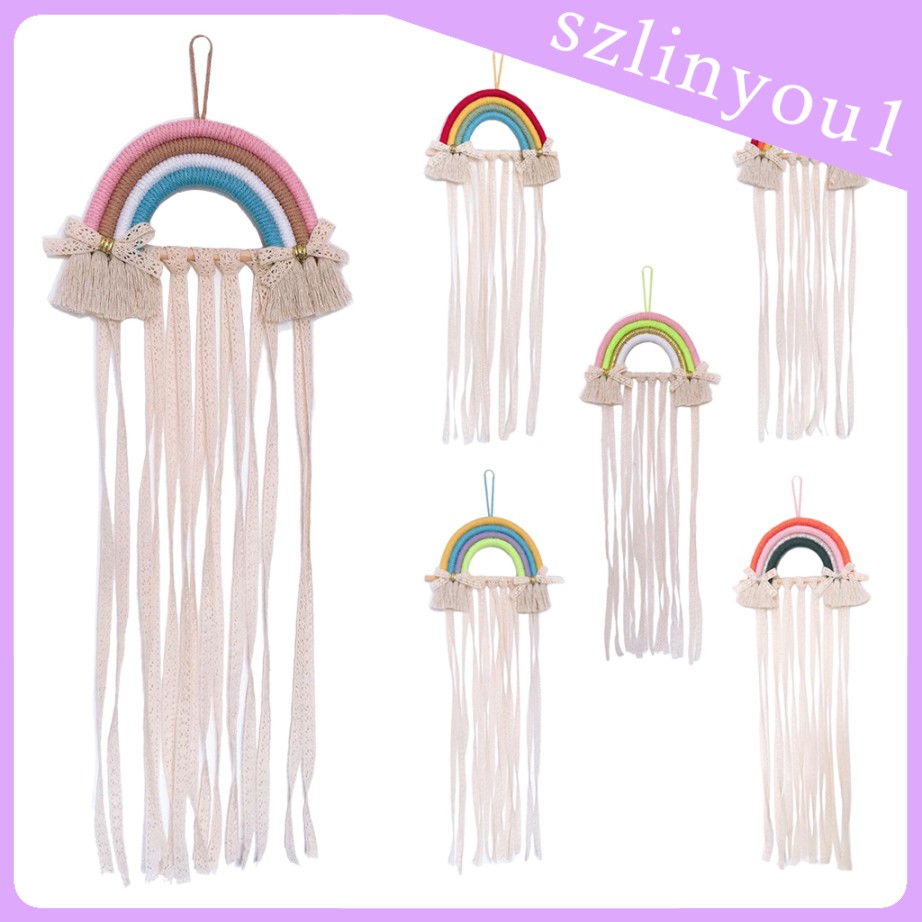 Girls Hair Clips Holder Knitted Hanging Decor Sofa Fj A01