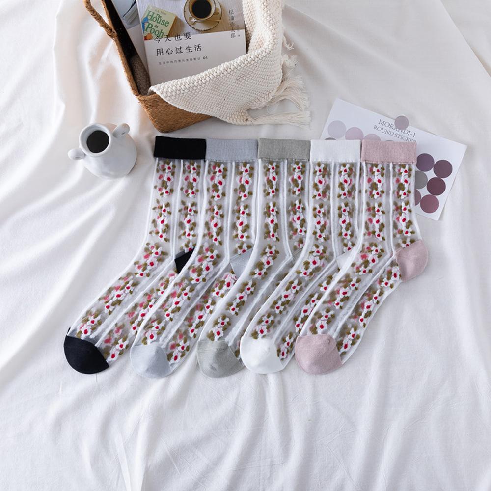 NICKOLAS Tất Hoa Trong SuốT Phong CáCh Harajuku