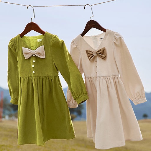 Đầm Công Chúa Tay Dài Phong Cách Hàn Quốc Thời Trang Mùa Thu Xinh Xắn Cho Bé Gái