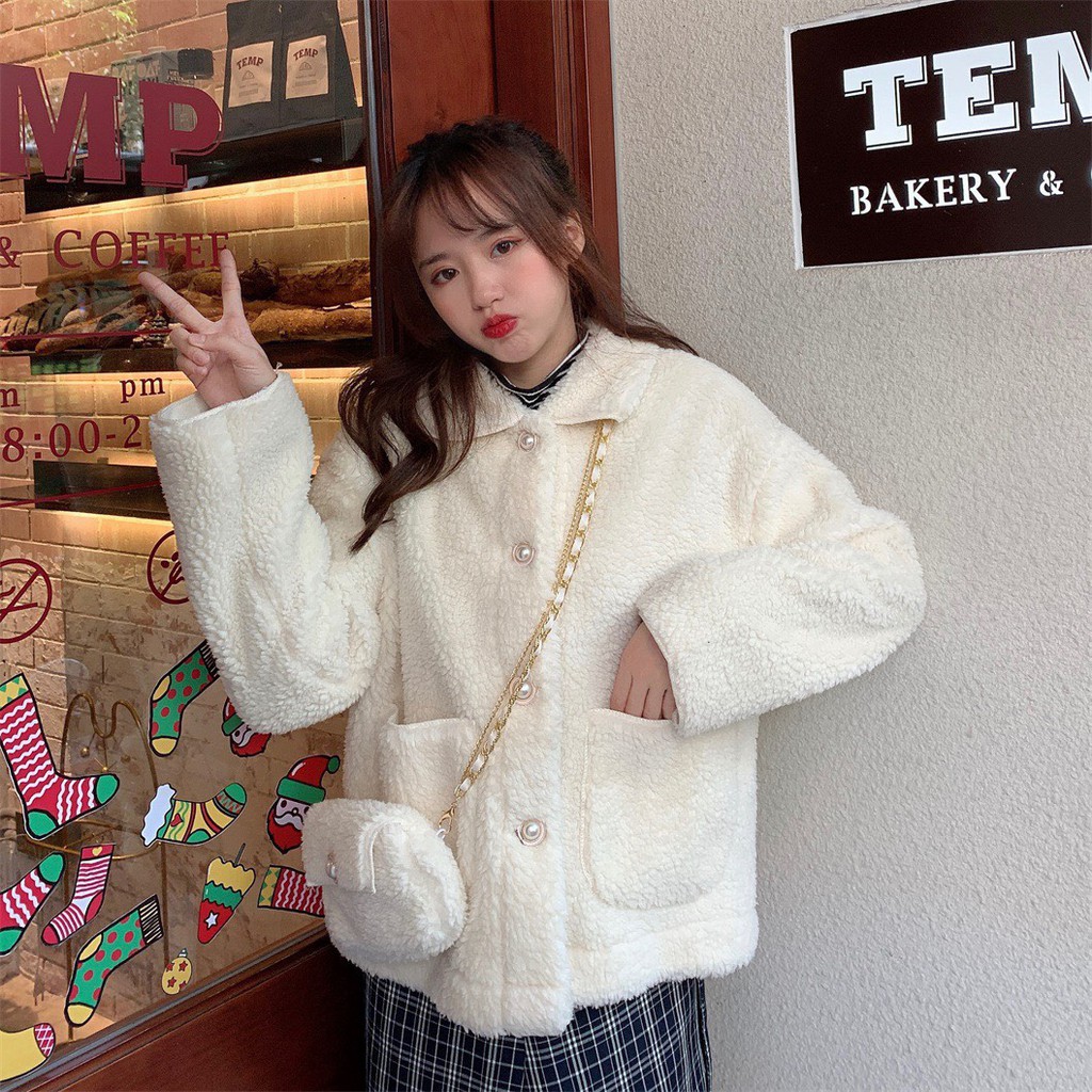 [ẢNH THẬT] - Áo khoác bông kèm túi phối cúc ngọc ulzzang  - A18 - jannahouse | BigBuy360 - bigbuy360.vn