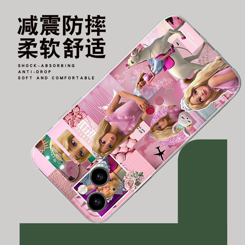Ốp Điện Thoại TPU Mềm Chống Sốc Hình Búp Bê Công Chúa Barbie Cho IPhone 14 12 PRO 12 mini 11 PRO Max 13 PRO 13PROMAX Xs Max XR 6 7 8 Plus