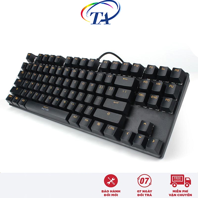 Bàn Phím Cơ Metoo Zero TKL Không led 87 Phím (Black)