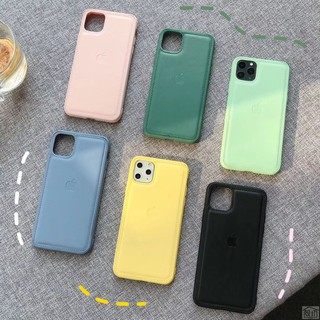 Ốp Điện Thoại Da Màu Macaron Xinh Xắn Cho Iphone X Xr Max 7 8 Plus 11 Pro Max