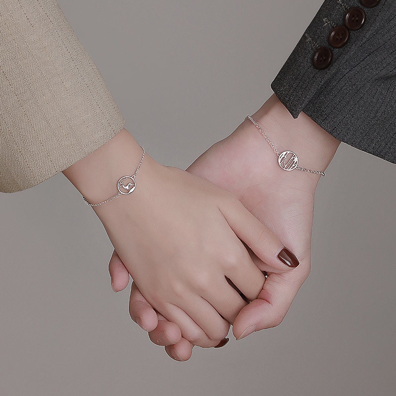 Vòng Tay Hình Hươu / Cá Voi Thời Trang Hàn Quốc Thích Hợp Làm Quà Tặng Valentine