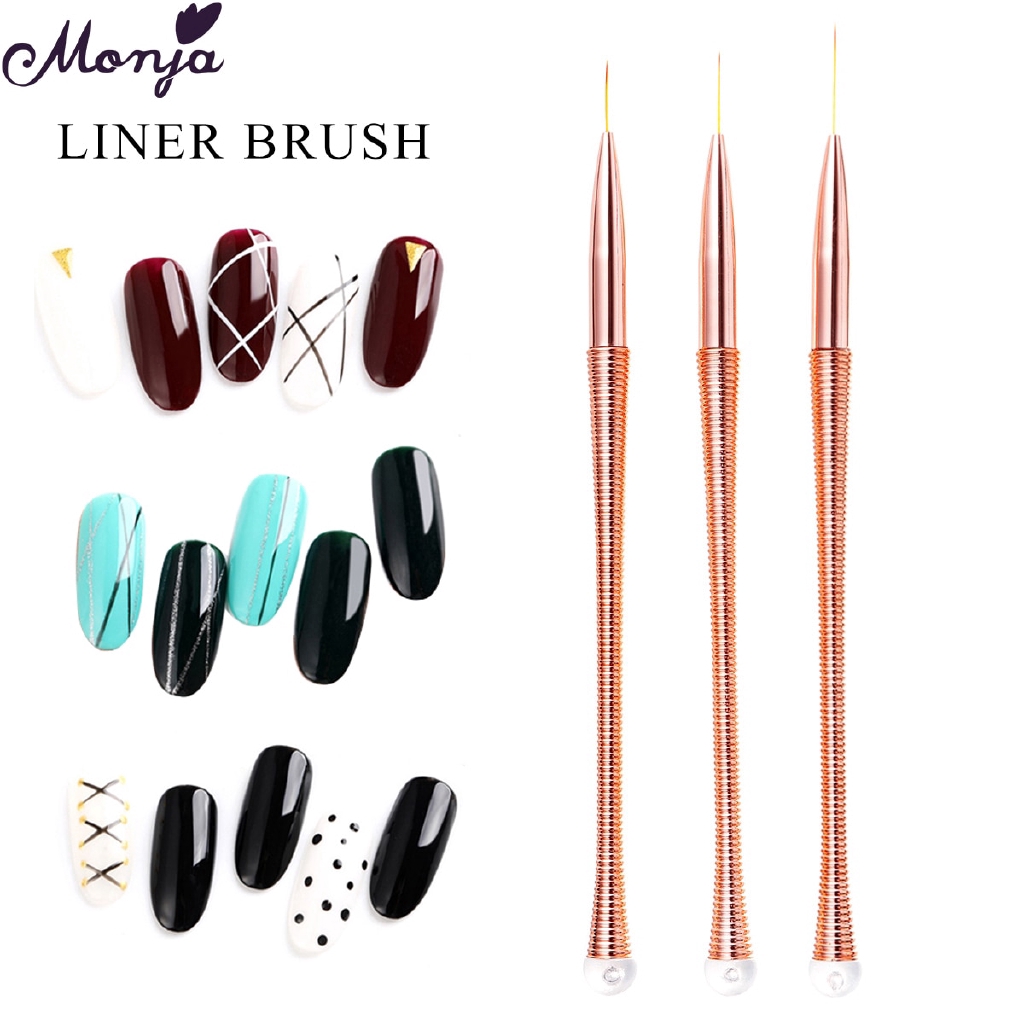 [Hàng mới về] Set 3 Cọ Vẽ Móng Tay Nghệ Thuật 16 / 19 / 21mm Tiện Dụng