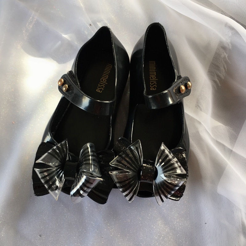 Giày Sandal Đi Biển Đế Bằng Miệng Cá Đính Nơ Mẫu Mới 2021 Cho Bé Gái