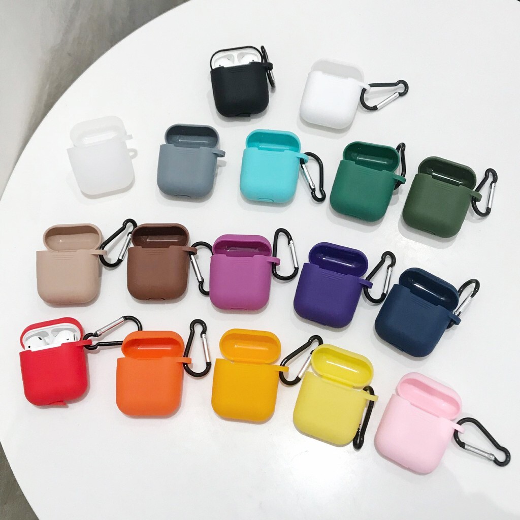 vỏ chống bẩn case airpods 1 2 bảo vệ tai nghe bluetooth nhiều màu ốp dày chống bẩn