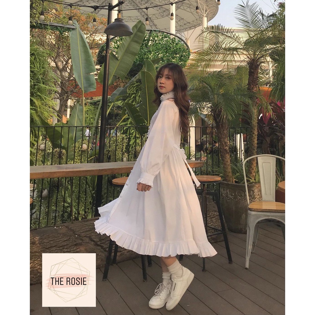 Váy trắng dáng dài - Hàng Chất Lượng Cao - V12 | BigBuy360 - bigbuy360.vn