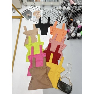 Áo nữ hai dây bản to đa sắc màu