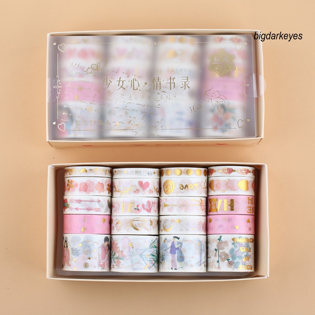 Set 20 Cuộn Băng Dính Washi Trang Trí Sổ Tay