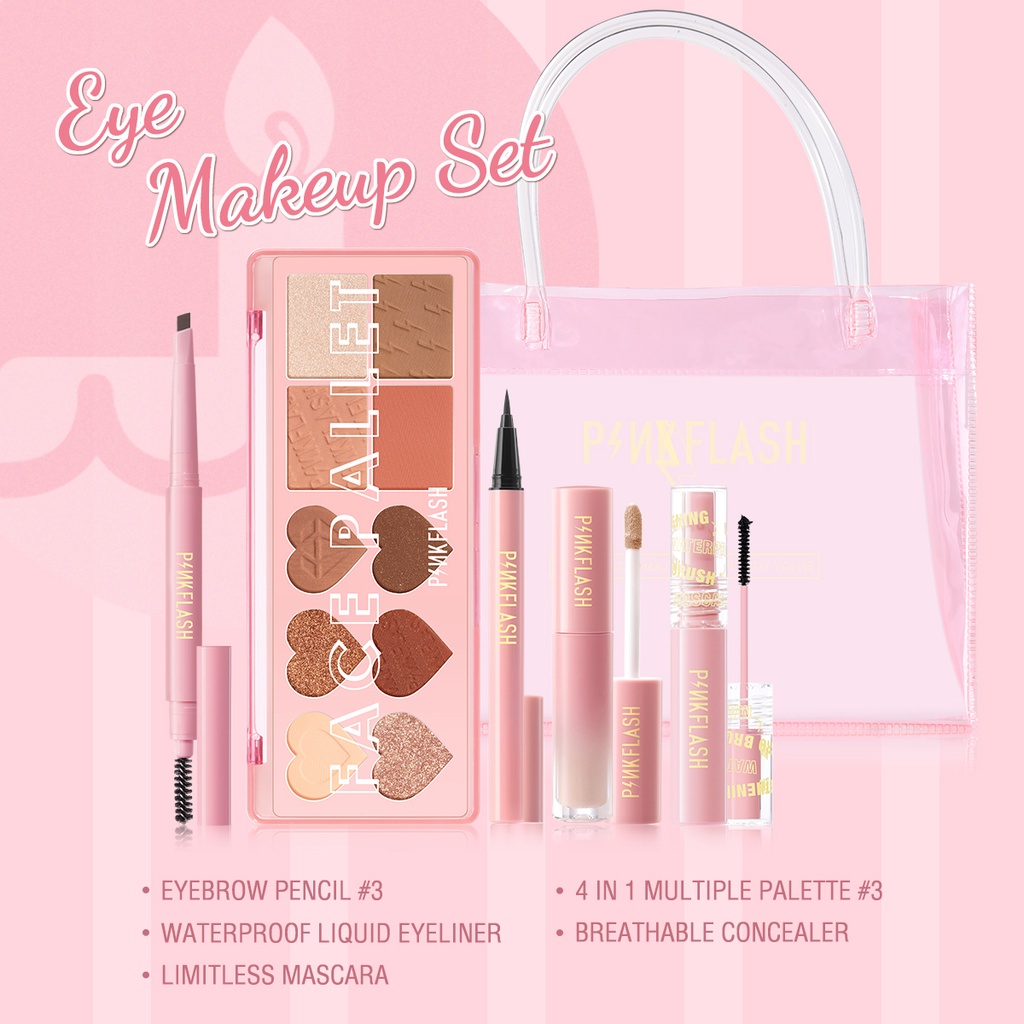 Bộ 6 món mỹ phẩm trang điểm PinkFlash chống nước