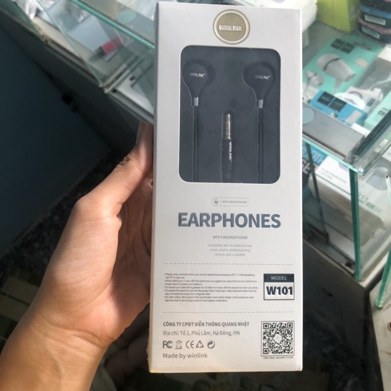 TAI NGHE WINLINK W101 CHÍNH HÃNG [NHẬP MÃ BAKAEARS GIẢM 10%] (EARPHONES WINLINK W101) MADE IN VIETNA