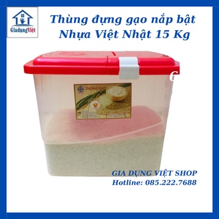 Thùng đựng gạo nắp bật Nhựa Việt Nhật 15 Kg