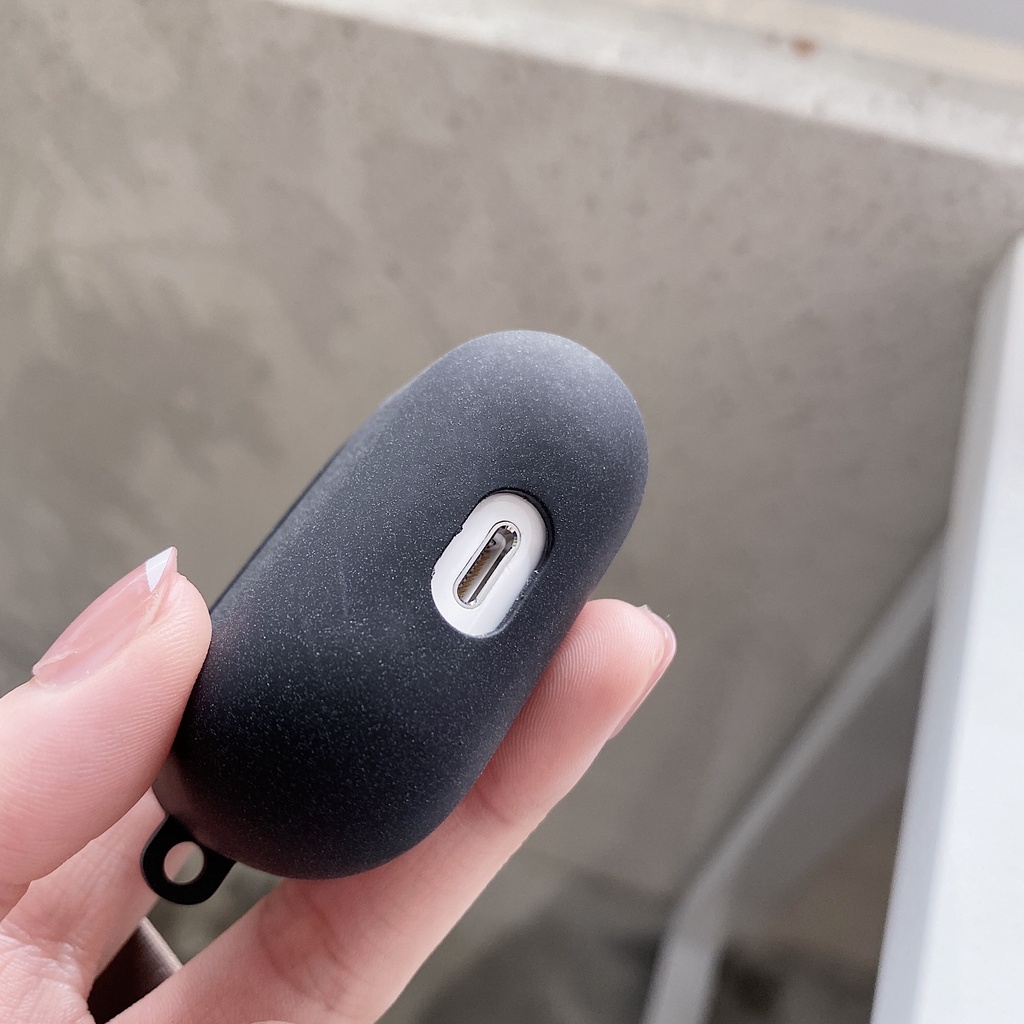 Vỏ hộp sạc tai nghe SPRISE có lỗ gắn móc khóa thời trang thích hợp cho Airpod 1/2 / Pro/3