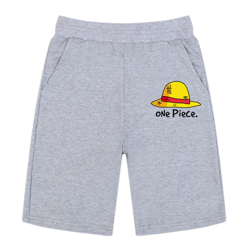 ONE PIECE Quần ngắn thể thao Short Cotton Lưng Thun In Họa Tiết Hoạt Hình Cho Bé Trai