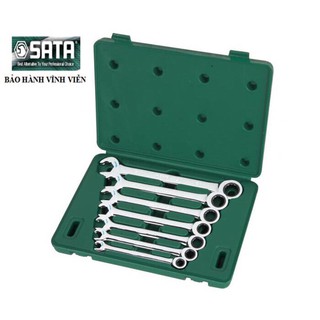 Bộ cờ lê vòng miệng tự động 07chi tiết sata 09024
