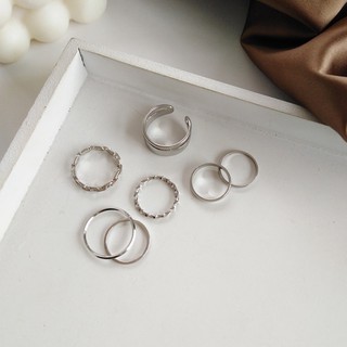 Set 7 Nhẫn Đeo Phong cách Hàn Quốc
