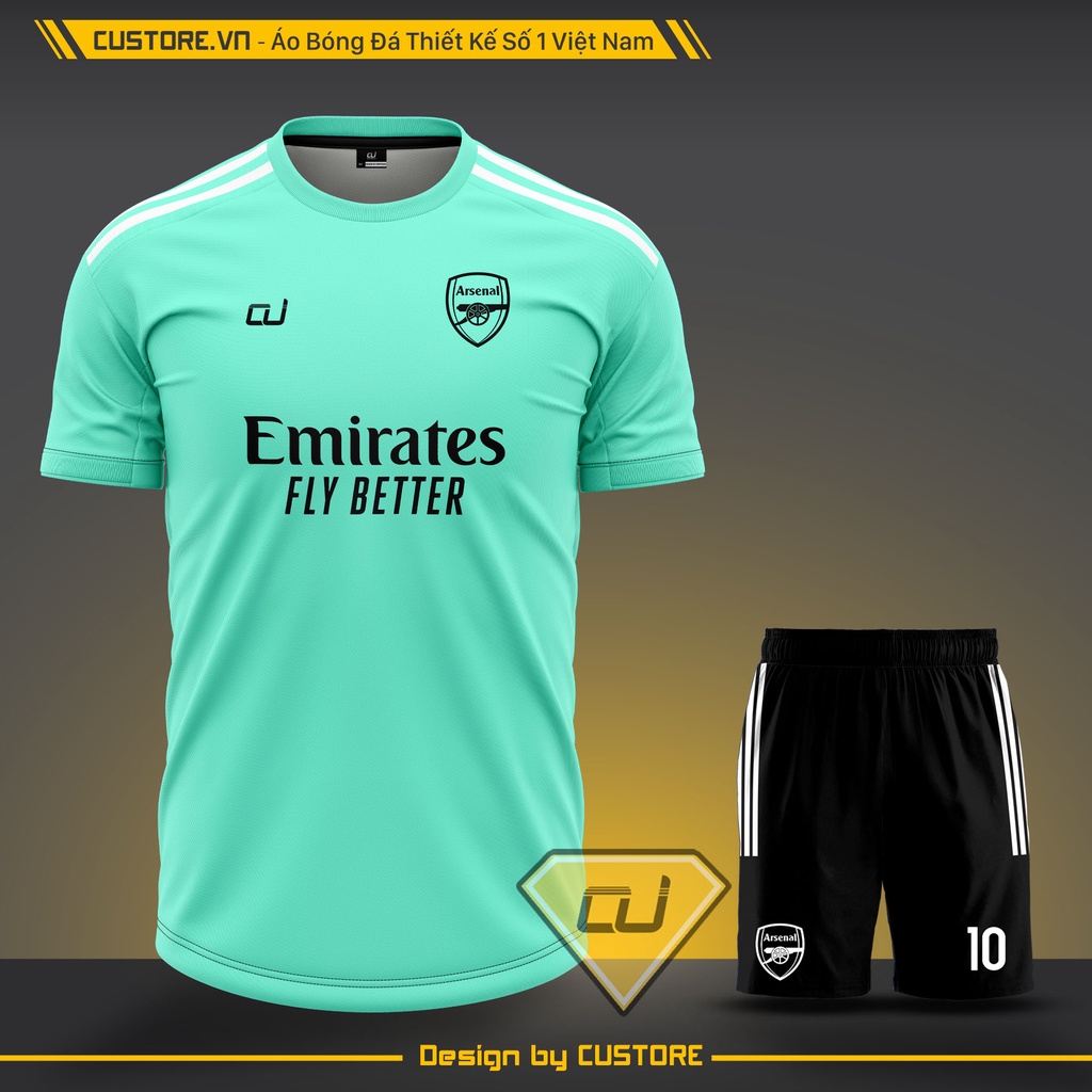 Áo đá bóng đá banh áo bóng đá áo thun nam nữ unisex CLB/Câu lạc bộ Arsenal mới nhất 2020 2022 CUSTORE