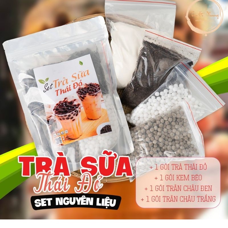 (sỉ) set trà sữa nấu tại nhà 15 20 ly tiện lợi nhanh chóng