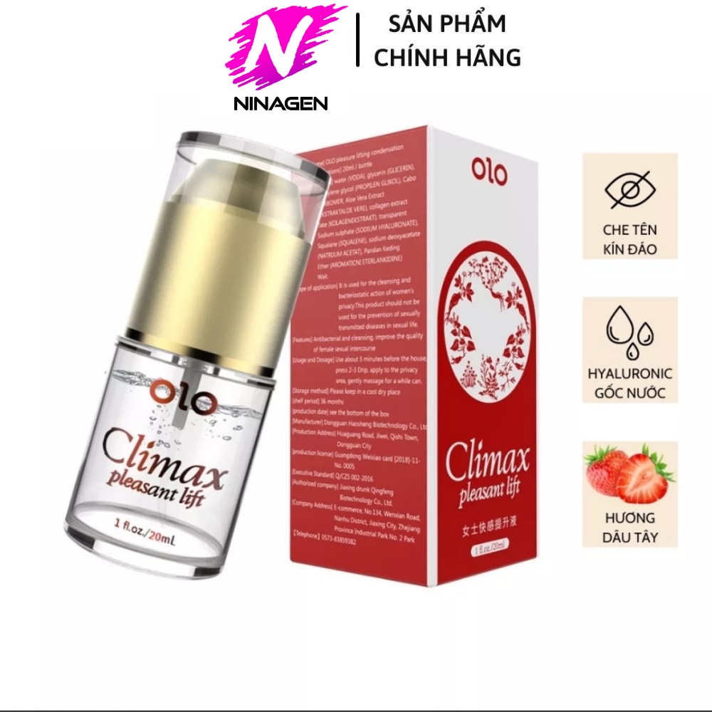 Gel bôi trơn OIO Climax Pleasant Lift gốc nước, tăng hứng thú cho nữ mùi cherry 20ml