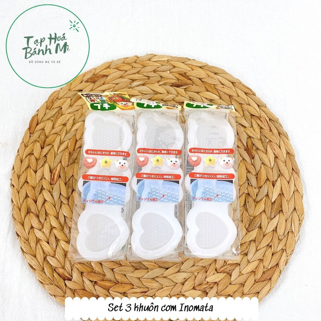 Khuôn cơm trứng Inomata cho bé ăn dặm (set 3)