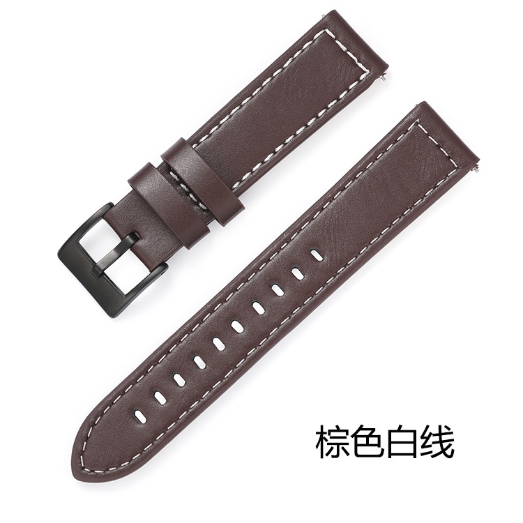 Dây Đeo Tay Thay Thế 20mm 22mm Bằng Da Cho Huami for Samsung Stitched