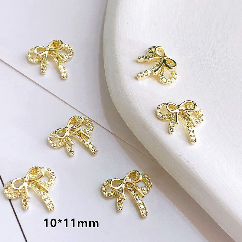 Charm nail giá rẻ-charm nơ  charm kim loại mẫu mới trang trí móng