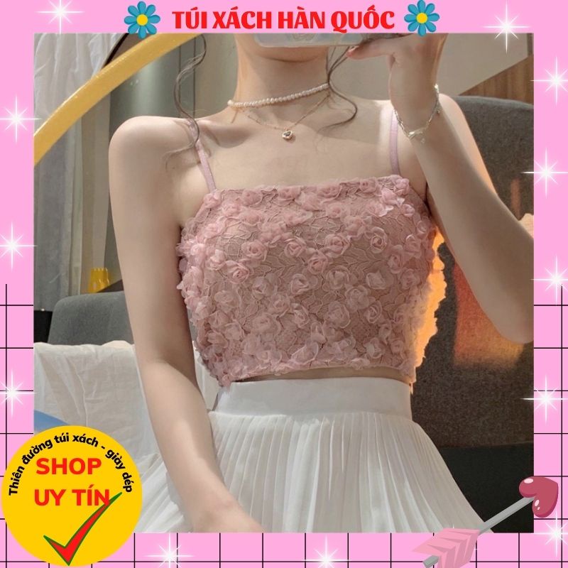Áo Bra Nữ Ren Hoa Hồng Thêu Nổi 2 Dây Có Thun Bo Lưng Chun Giãn Hot Trend Chất Cực Đẹp Sang Chảnh  316