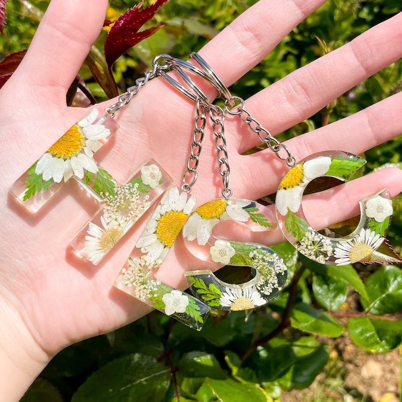 Móc khóa thiết kế theo tên riêng handmade Resin - Name