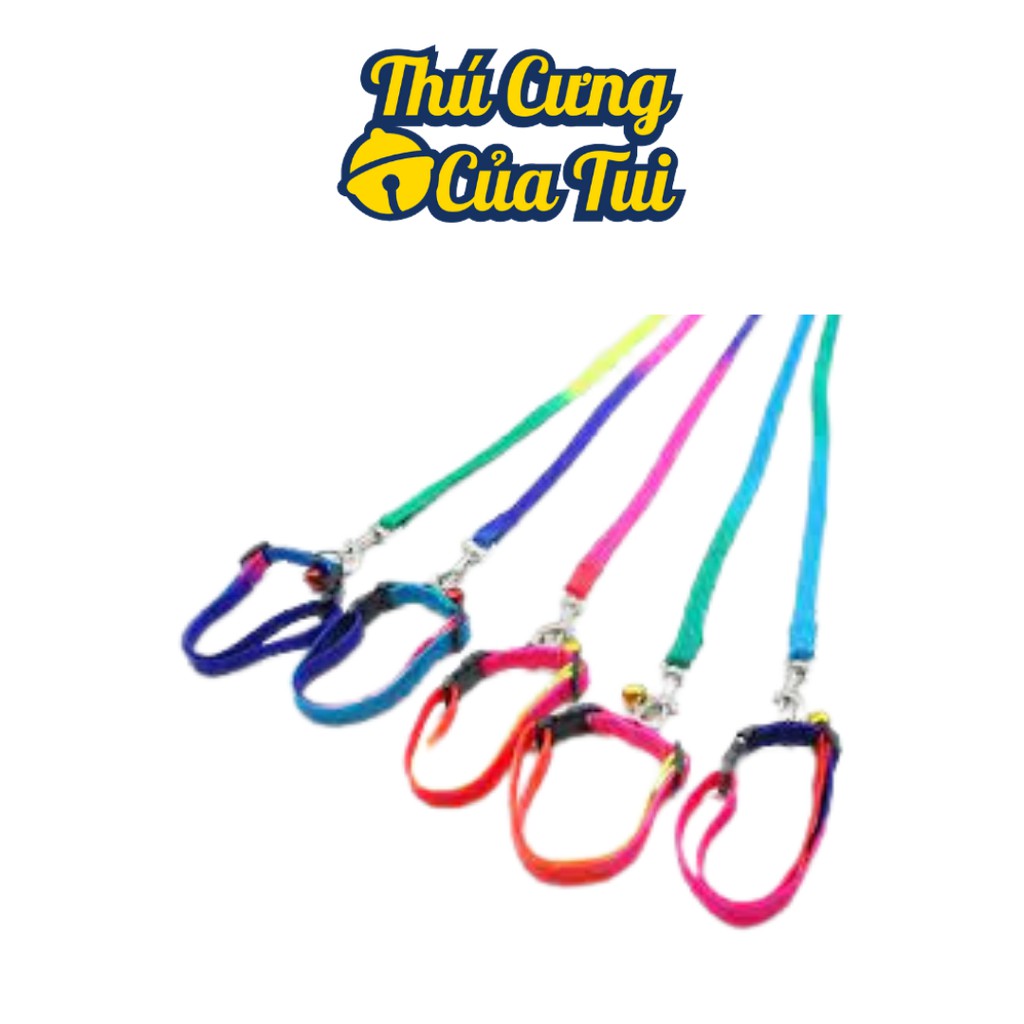 Dây Dắt Đai Người Cầu Vồng Cho Chó Mèo Dưới 5kg - Thú Cưng Của Tui