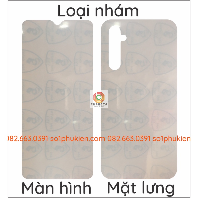 Dán PPF Oppo K5 loại trong, nhám, vân da cá sấu dành cho màn hình, mặt lưng, full body lưng viền