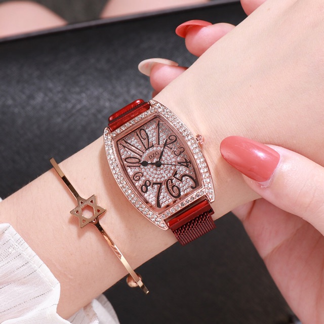ĐỒNG HỒ NỮ DÂY NAM CHÂM DZG LUCAS MẶT ĐÍNH ĐÁ D399 SANG CHẢNH | BigBuy360 - bigbuy360.vn