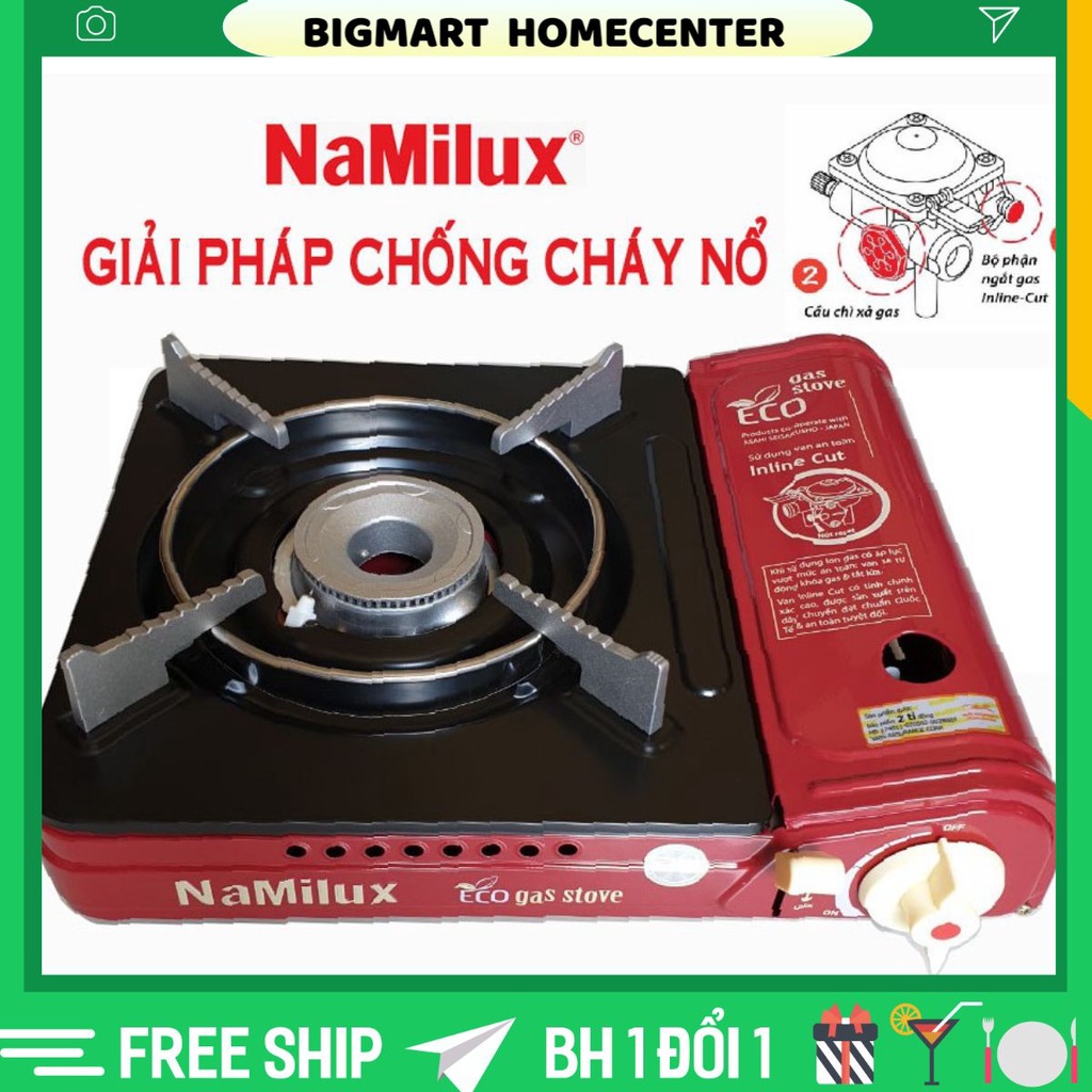 Bếp Gas Du Lịch ⭐️Chính Hãng⭐️ Bếp Ga Namilux VN Tích Hợp Van An Toàn Chống Nổ