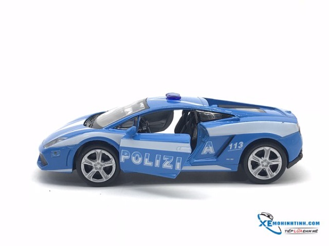 Xe mô hình Lamborghini Gallardo LP560-4 Police WELLY 1:36 (Xanh)