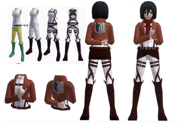 Mô hình giấy anime  Mikasa Ackerman