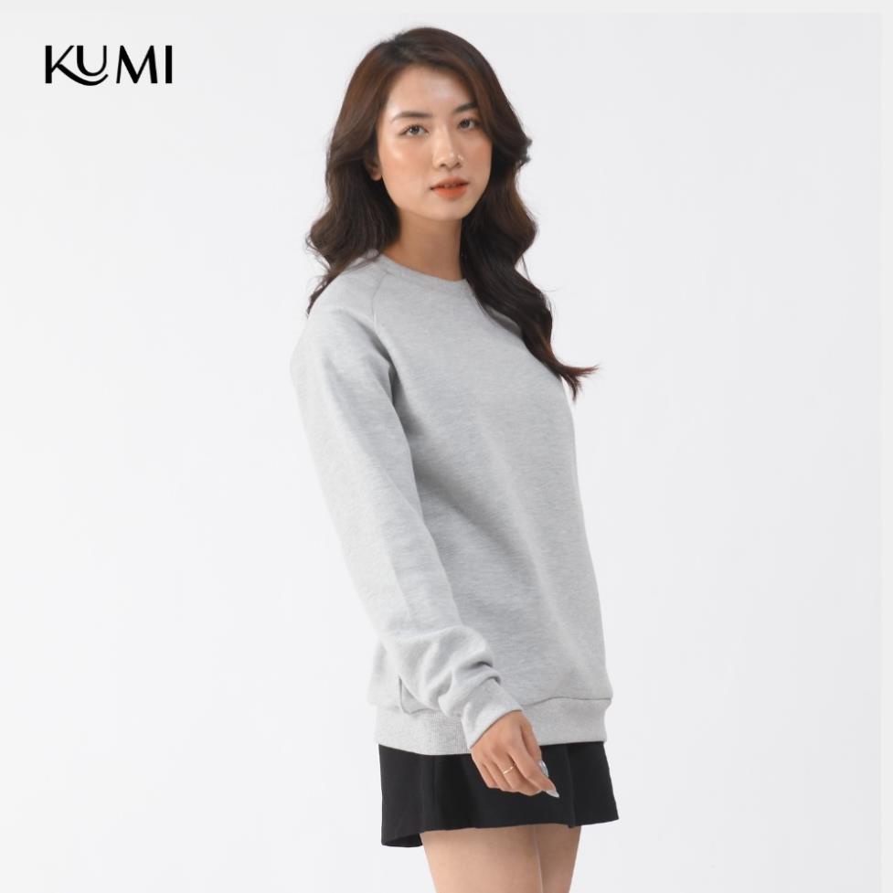 Áo Nỉ Nữ Dài Tay Có Túi Khóa Tay Chất Nỉ Bông Cao Cấp Kumi, Áo Nỉ Nữ Basic Thời Trang Trẻ Trung Năng Động - Ghi | BigBuy360 - bigbuy360.vn