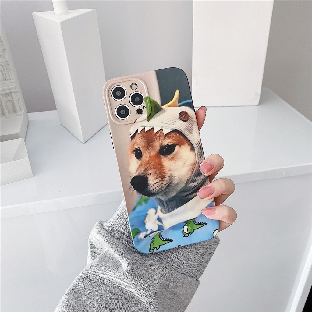 Ốp điện thoại nhựa mềm in hình chú chó thích hợp cho Iphone 13 12 Mini 11 Pro Max 7 8plus Se2020 X Xs Xr Xsmax