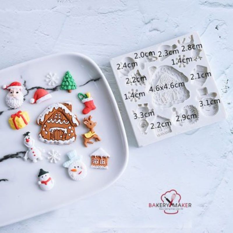 Khuôn fondant chủ đề Noel D006