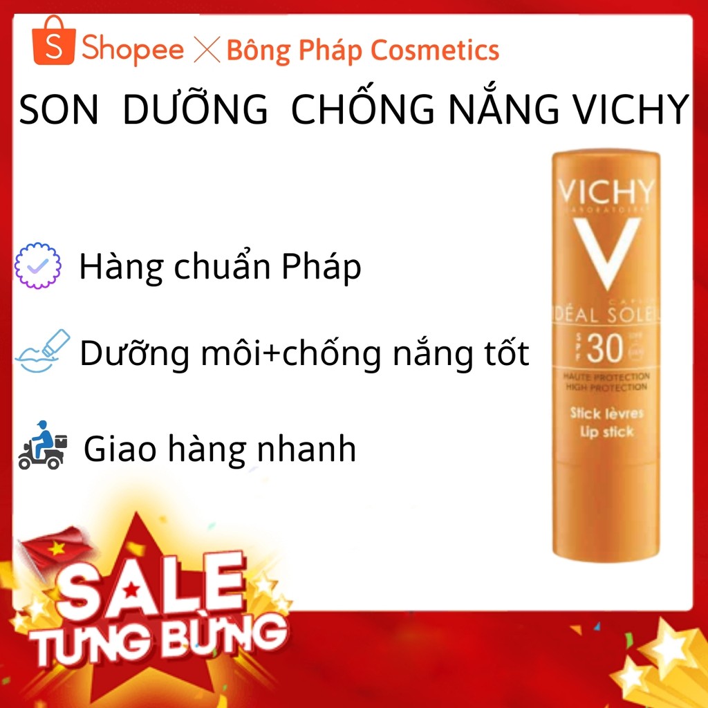 [Mã BONGPHAP6 giảm 20K đơn từ 200K] Son chống nắng Vichy