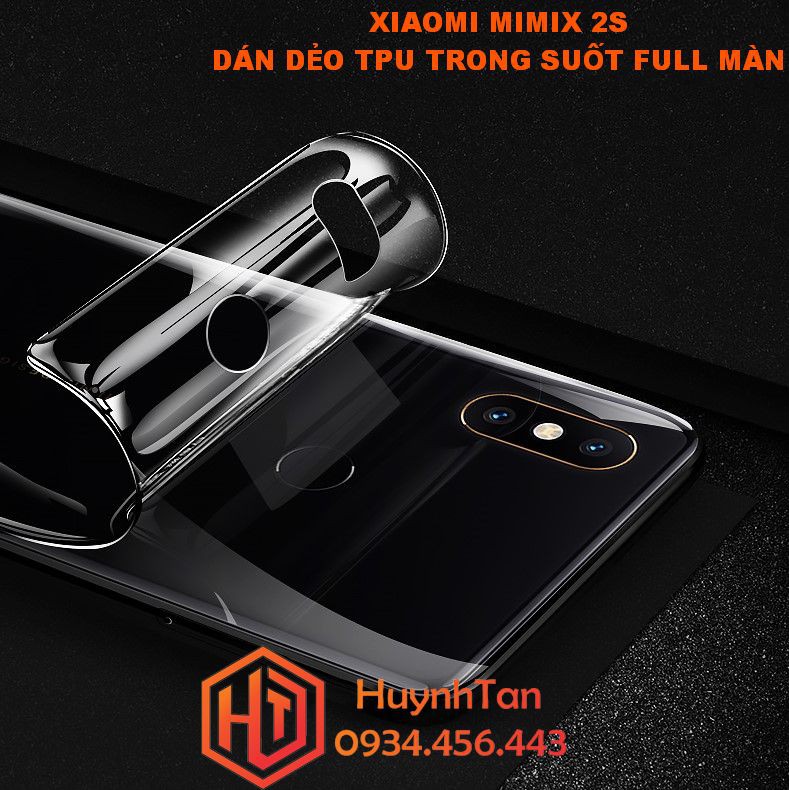 Dán dẻo full màn Xiaomi Mimix 2s _ Dán dẻo tpu trong suốt (full 2 mặt)