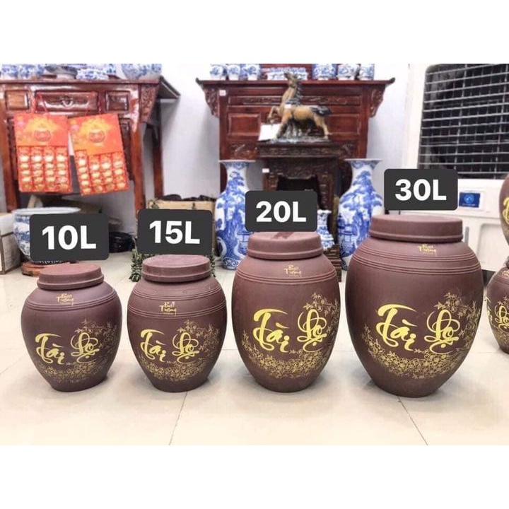 Chum rượu chum sành chum sứ Bát Tràng 5l 10l 15l 20l 30l 40l 50l