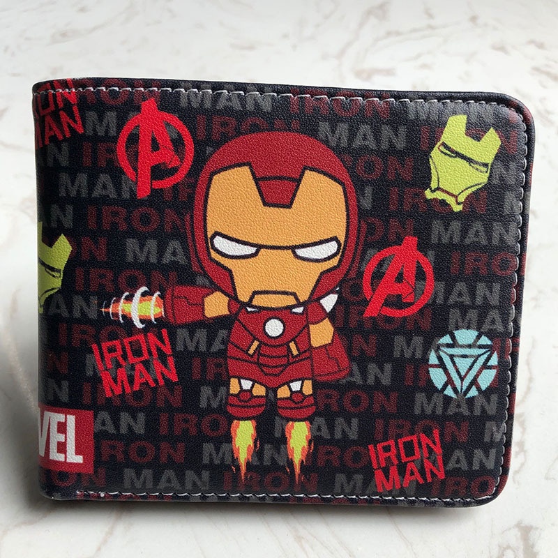 Ví Gập Ngắn Gập Đôi In Hình Siêu Anh Hùng Marvel Phiên Bản Siêu Anh Hùng Cho Nam