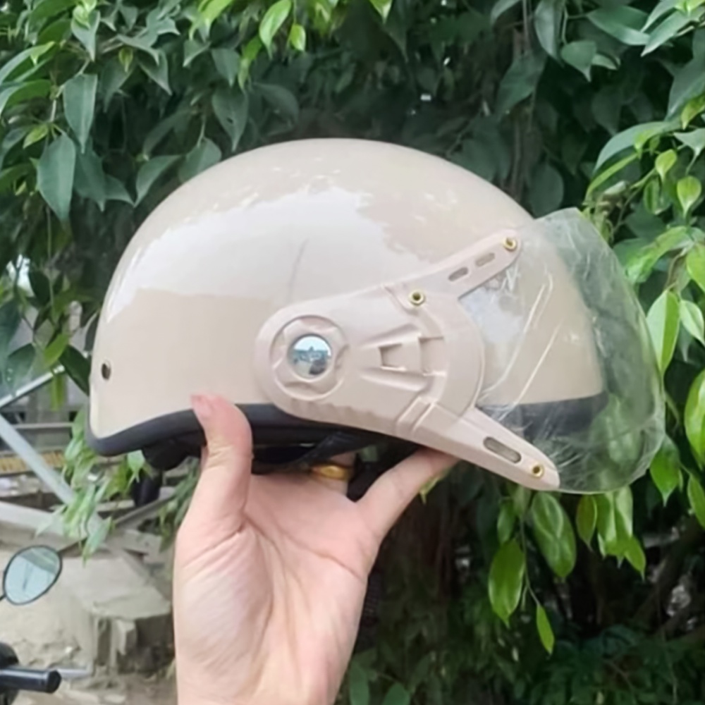 [Freeship] Mũ Bảo Hiểm Honda Nửa Đầu Có Kính, Mũ Bảo Hiểm Nửa Đầu 1/2 Nam Nữ Chất Lượng Cao, Mũ Bảo Hiểm Phượt - BH 12T